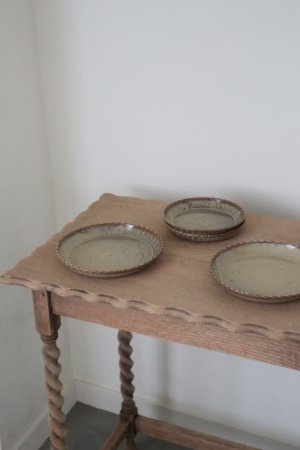 画像4: ネギシ製陶/縁取り皿 5寸（糖白)