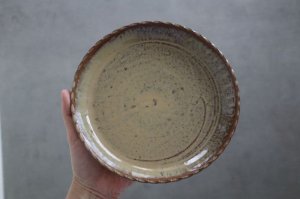 画像3: ネギシ製陶/縁取り皿 6寸（糖白)