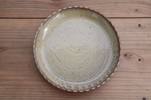 画像2: ネギシ製陶/縁取り皿 6寸（糖白)