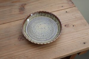 画像1: ネギシ製陶/縁取り皿 5寸（糖白)