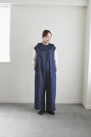 画像4: iotto / frill salopette  denim