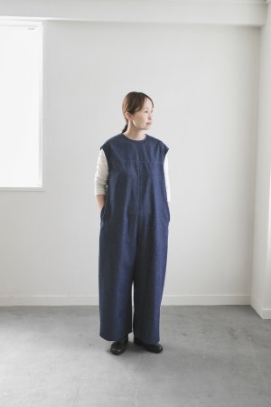 画像6: iotto / frill salopette  denim
