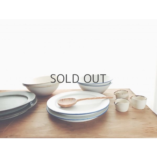 画像7: 町田裕也/リム皿6寸（青ふち） (7)