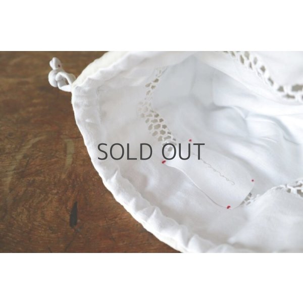 画像3: conocone/アンティークリネン巾着袋 (3)