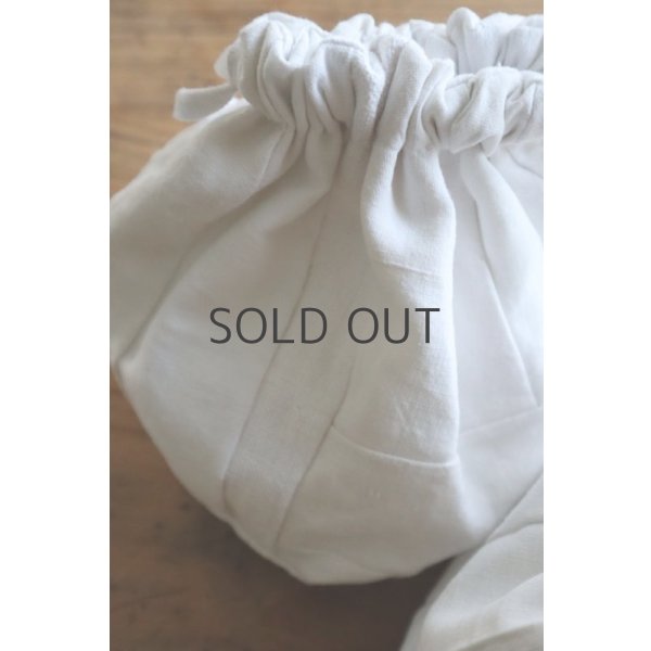 画像7: conocone/アンティークリネンはぎれ巾着 (7)