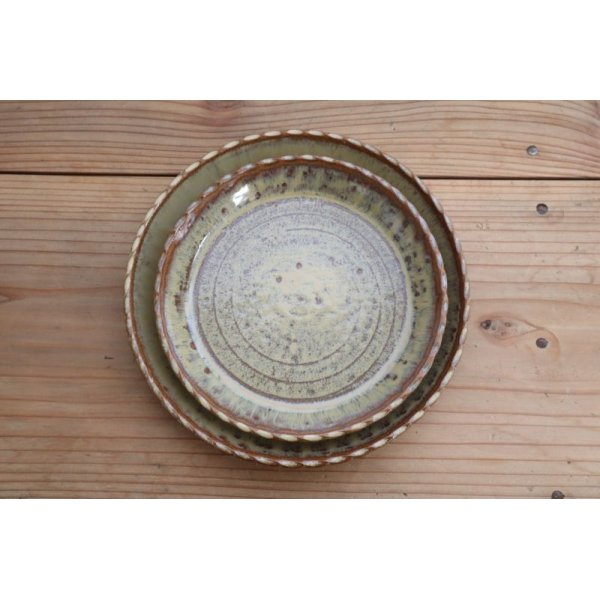 画像3: ネギシ製陶/縁取り皿 5寸（糖白) (3)