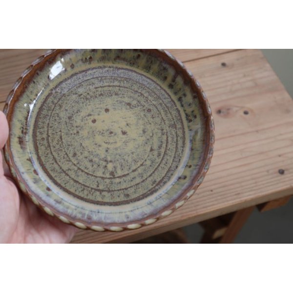 画像2: ネギシ製陶/縁取り皿 5寸（糖白) (2)