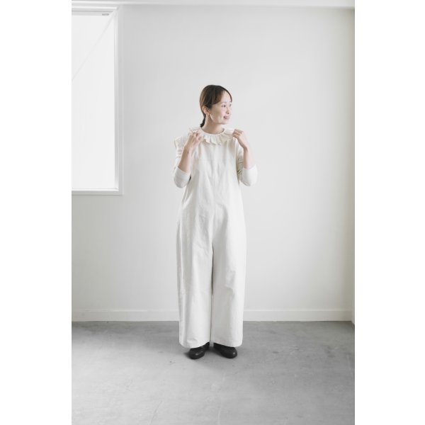 画像4: iotto / frill salopette  ivory (4)