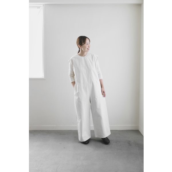 画像9: iotto / frill salopette  ivory (9)