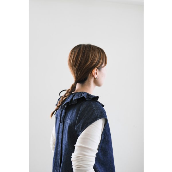画像3: iotto / frill salopette  denim (3)