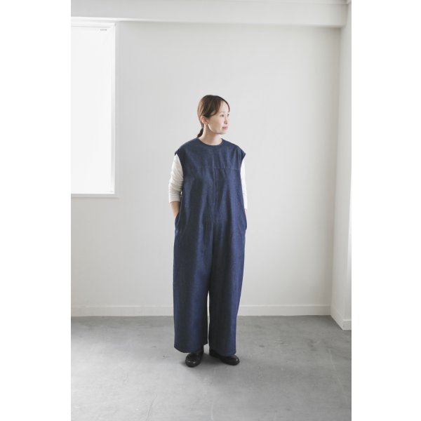 画像6: iotto / frill salopette  denim (6)
