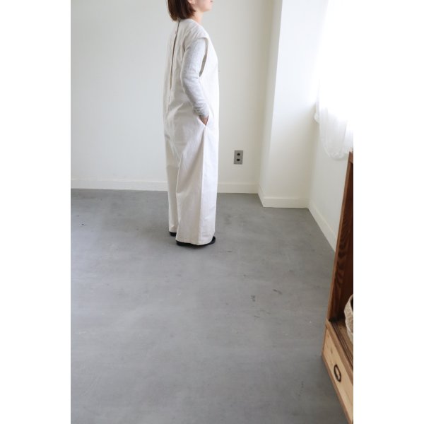 画像10: iotto / frill salopette  ivory (10)